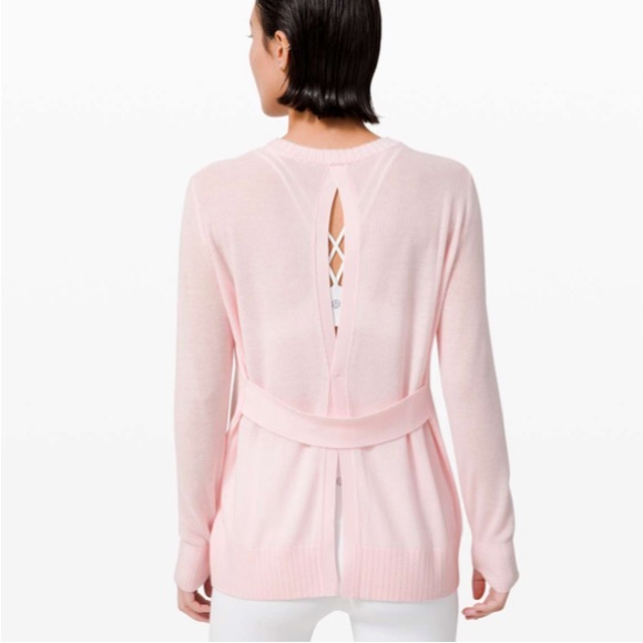 Lululemon Sincerely Yours Sweater Pink Glow Size M - Picture 2 of 5